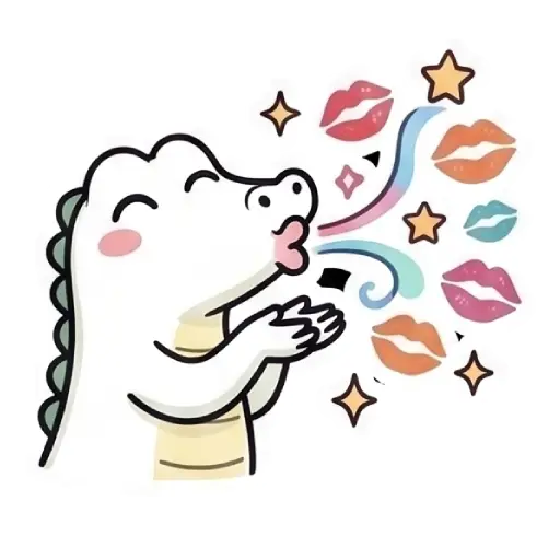 florak stickers, cute, funny, stickers, WhatsApp stickers, sticker pack, Alligator (57)